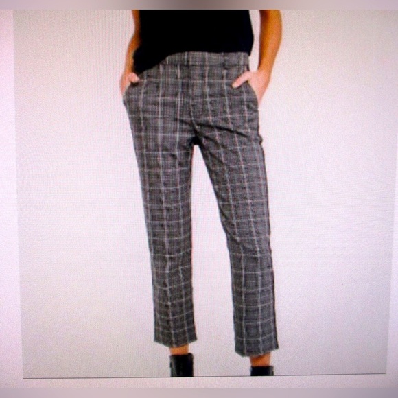 Abercrombie & Fitch Simone Plaid High Rise Ankle Pants,Sz Medium - Picture 1 of 9